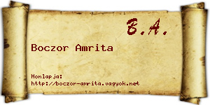 Boczor Amrita névjegykártya